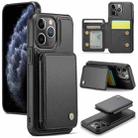 For iPhone 11 Pro JEEHOOD J05 Business Magnetic Style RFID Leather Phone Case(Black) - 1