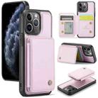 For iPhone 11 Pro Max JEEHOOD J05 Business Magnetic Style RFID Leather Phone Case(Pink) - 1