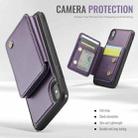 For iPhone X / XS JEEHOOD J05 Business Magnetic Style RFID Leather Phone Case(Purple) - 3