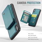 For iPhone X / XS JEEHOOD J05 Business Magnetic Style RFID Leather Phone Case(Blue Green) - 3