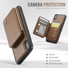 For iPhone X / XS JEEHOOD J05 Business Magnetic Style RFID Leather Phone Case(Brown) - 3