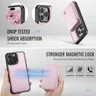 For iPhone 16 Pro Max JEEHOOD J05 Business Magnetic Style RFID Leather Phone Case(Pink) - 3