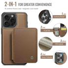 For iPhone 16 Pro Max JEEHOOD J05 Business Magnetic Style RFID Leather Phone Case(Brown) - 2