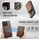 For iPhone 16 Pro JEEHOOD J05 Business Magnetic Style RFID Leather Phone Case(Brown) - 3