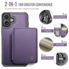 For iPhone 16 Plus JEEHOOD J05 Business Magnetic Style RFID Leather Phone Case(Purple) - 2