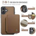 For iPhone 16 Plus JEEHOOD J05 Business Magnetic Style RFID Leather Phone Case(Brown) - 2