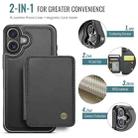 For iPhone 16 JEEHOOD J05 Business Magnetic Style RFID Leather Phone Case(Black) - 2