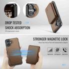 For iPhone 16 JEEHOOD J05 Business Magnetic Style RFID Leather Phone Case(Brown) - 3