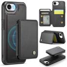 For iPhone 16e JEEHOOD J05 Business Magnetic Style RFID Leather Phone Case(Black) - 1