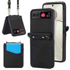 For Motorola Razr 40 Dual Card Slots Folding Phone Case(Black) - 1