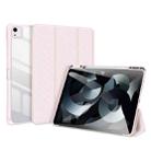 For iPad Air 13 2024 / Pro 12.9 DUX DUCIS TOBY Series Antiskid Leather Tablet Case with Sleep / Wake-up Function(Pink) - 1