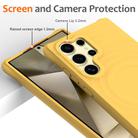 For Samsung Galaxy S24 Ultra 5G Wave Texture MagSafe Magnetic Liquid Silicone Phone Case(Yellow) - 3