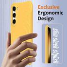 For Samsung Galaxy S23 5G Wave Texture MagSafe Magnetic Liquid Silicone Phone Case(Yellow) - 2