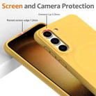 For Samsung Galaxy S23 5G Wave Texture MagSafe Magnetic Liquid Silicone Phone Case(Yellow) - 3