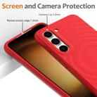 For Samsung Galaxy S23 5G Wave Texture MagSafe Magnetic Liquid Silicone Phone Case(Red) - 3