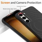 For Samsung Galaxy S23+ 5G Wave Texture MagSafe Magnetic Liquid Silicone Phone Case(Black) - 3