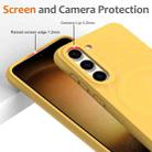 For Samsung Galaxy S23+ 5G Wave Texture MagSafe Magnetic Liquid Silicone Phone Case(Yellow) - 3