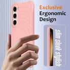 For Samsung Galaxy S23+ 5G Wave Texture MagSafe Magnetic Liquid Silicone Phone Case(Pink) - 2