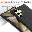 For Samsung Galaxy S23 Ultra 5G Wave Texture MagSafe Magnetic Liquid Silicone Phone Case(Black) - 3