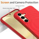For Samsung Galaxy S24 FE 5G Wave Texture MagSafe Magnetic Liquid Silicone Phone Case(Red) - 3