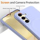 For Samsung Galaxy S24 FE 5G Wave Texture MagSafe Magnetic Liquid Silicone Phone Case(Purple) - 3