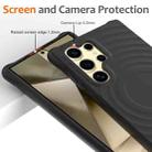 For Samsung Galaxy S25 Ultra 5G Wave Texture MagSafe Magnetic Liquid Silicone Phone Case(Black) - 3