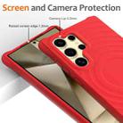 For Samsung Galaxy S25 Ultra 5G Wave Texture MagSafe Magnetic Liquid Silicone Phone Case(Red) - 3