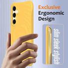 For Samsung Galaxy S25+ 5G Wave Texture MagSafe Magnetic Liquid Silicone Phone Case(Yellow) - 2