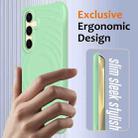 For Samsung Galaxy S25 5G Wave Texture MagSafe Magnetic Liquid Silicone Phone Case(Green) - 2