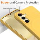 For Samsung Galaxy S25 5G Wave Texture MagSafe Magnetic Liquid Silicone Phone Case(Yellow) - 3