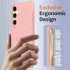 For Samsung Galaxy S25 5G Wave Texture MagSafe Magnetic Liquid Silicone Phone Case(Pink) - 2