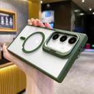 For Samsung Galaxy S24+ 5G Metal Lens Frame Holder MagSafe Phone Case(Green) - 1