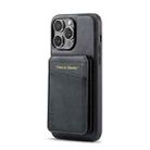 For iPhone 14 Pro Max Fierre Shann Cowhide Vertical Flip Magnetic Card Holder Phone Case(Black) - 3