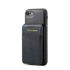 For iPhone SE 2022 / SE 2020 / 8 / 7 Fierre Shann Cowhide Vertical Flip Magnetic Card Holder Phone Case(Black) - 3
