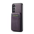 For Samsung Galaxy S24+ 5G Fierre Shann Cowhide Vertical Flip Magnetic Card Holder Phone Case(Purple) - 3
