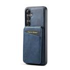 For Samsung Galaxy S23 FE 5G Fierre Shann Cowhide Vertical Flip Magnetic Card Holder Phone Case(Blue) - 3
