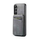 For Samsung Galaxy S23 FE 5G Fierre Shann Cowhide Vertical Flip Magnetic Card Holder Phone Case(Grey) - 3
