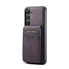 For Samsung Galaxy S23 FE 5G Fierre Shann Cowhide Vertical Flip Magnetic Card Holder Phone Case(Purple) - 3