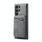 For Samsung Galaxy S24 Ultra 5G Fierre Shann Cowhide Vertical Flip Magnetic Card Holder Phone Case(Grey) - 3