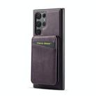 For Samsung Galaxy S24 Ultra 5G Fierre Shann Cowhide Vertical Flip Magnetic Card Holder Phone Case(Purple) - 3