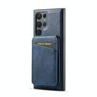 For Samsung Galaxy S23 Ultra 5G Fierre Shann Cowhide Vertical Flip Magnetic Card Holder Phone Case(Blue) - 3