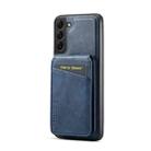 For Samsung Galaxy S22 5G Fierre Shann Cowhide Vertical Flip Magnetic Card Holder Phone Case(Blue) - 3