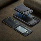 For Samsung Galaxy S24 FE 5G Fierre Shann Cowhide Vertical Flip Magnetic Card Holder Phone Case(Black) - 2