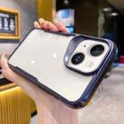 For iPhone 15 Electroplating TPU Frame Hybrid PC Phone Case(Blue) - 1