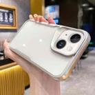 For iPhone 14 Plus Electroplating TPU Frame Hybrid PC Phone Case(Silver) - 1