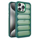For iPhone 15 Pro Cooling Armor Translucent Mesh Breathable Phone Case(Green) - 1