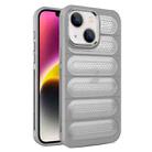 For iPhone 14 Cooling Armor Translucent Mesh Breathable Phone Case(Grey) - 1