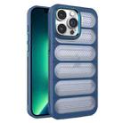 For iPhone 13 Pro Max Cooling Armor Translucent Mesh Breathable Phone Case(Blue) - 1