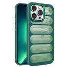 For iPhone 13 Pro Max Cooling Armor Translucent Mesh Breathable Phone Case(Green) - 1