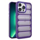 For iPhone 13 Pro Cooling Armor Translucent Mesh Breathable Phone Case(Purple) - 1
